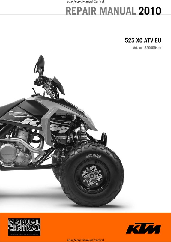 KTM ATV 2010 - 525 Xc Atv Eu - Service Workshop Repair Manual
