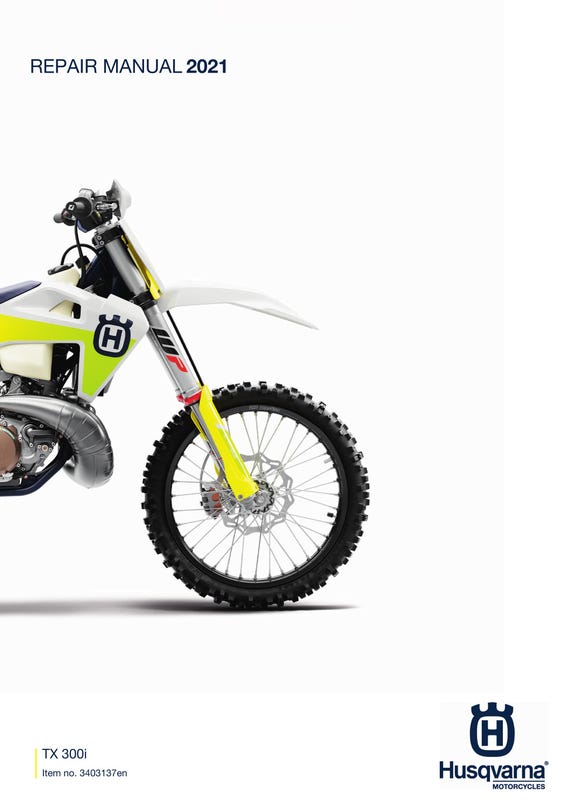 Husqvarna 2021 - TX 300i - Workshop Service Repair Manual