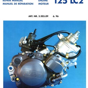 KTM 125 LC2 - Motor Werkstatt Service Reparatur Handbuch - Ausgabe 06/1996 - Nur in Englischer Sprache