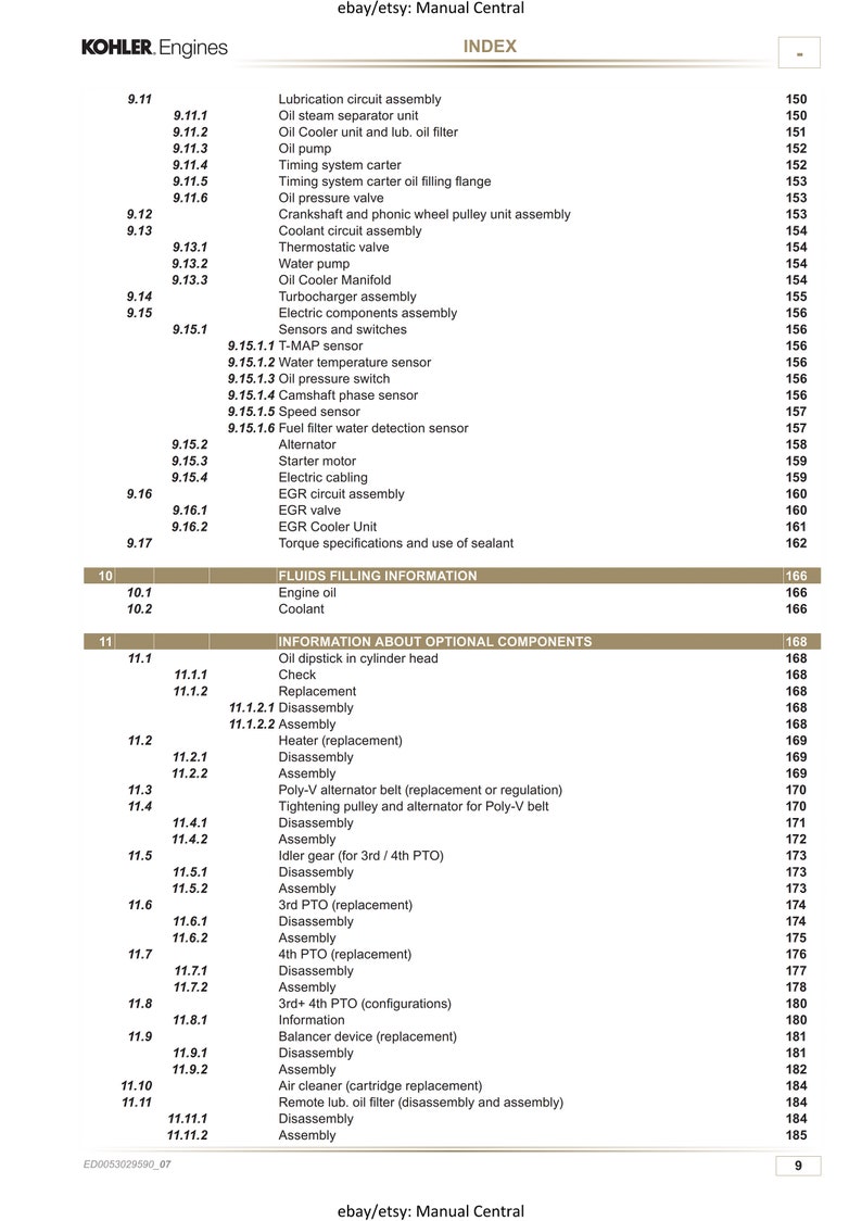 Kohler Diesel KDI 1903 2504 TCR Service Repair Manual Etsy