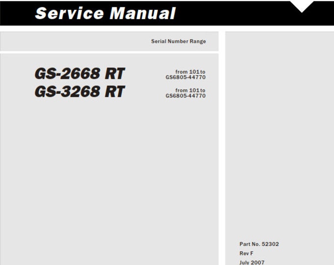 Genie - Service Manual - Gs-2668 Gs-3268 RT