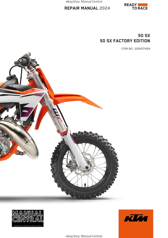 KTM 2024 - 50 SX Factory Edition - Service Workshop Repair Manual