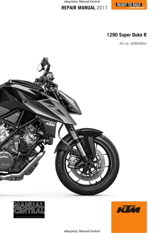 KTM 2017 - 1290 Super Duke R - Service Workshop Repair Manual