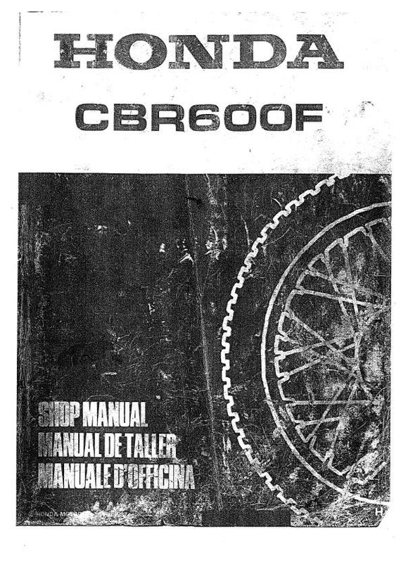 Honda CBR600F - 1987 1988 1989 1990 edition  - Workshop Service Repair Manual