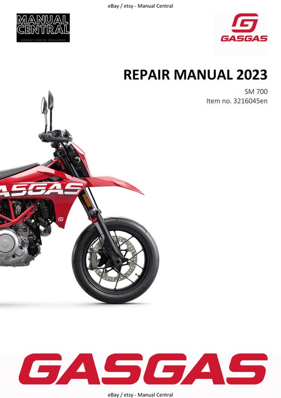 GasGas 2023 - SM 700 US Edition - Service Workshop Repair Manual