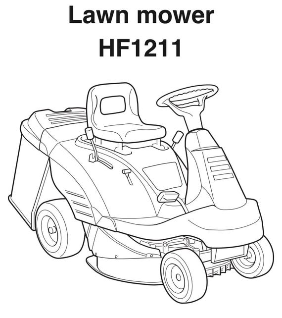 Honda Ride On - lawn mower - HF1211 HF 1211 - Operator Manual