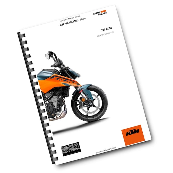 Printed - KTM 2024 - 125 Duke - Service Workshop Repair Manual