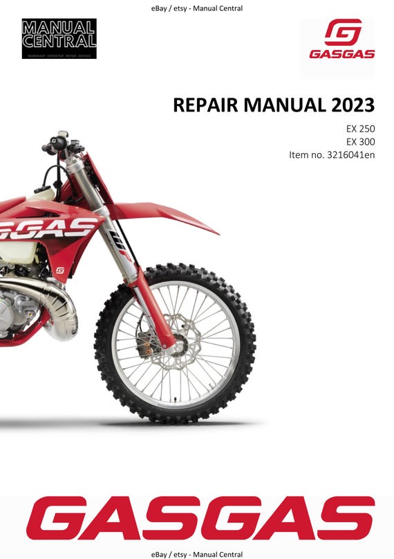 GasGas 2023 - EX 250 300 US edition - Service Workshop Repair Manual