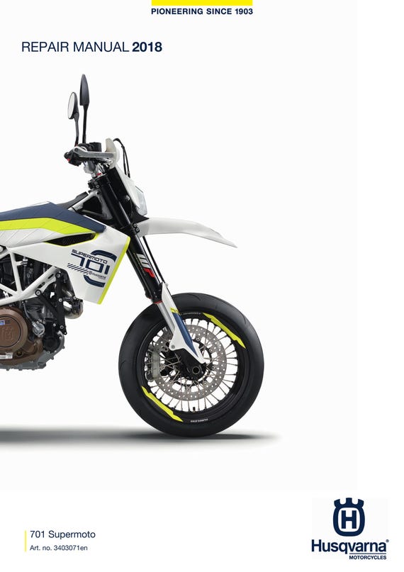 Husqvarna 2018 - 701 Supermoto - Workshop Service Repair Manual
