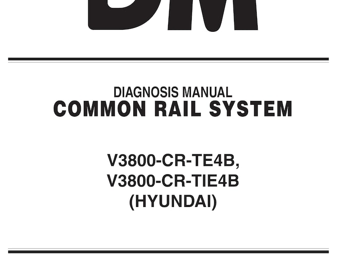 Kubota - Diagnosis Manual - Common Rail System - V3800-CR-TE4B V3800-CR-TIE4B - Hyundai