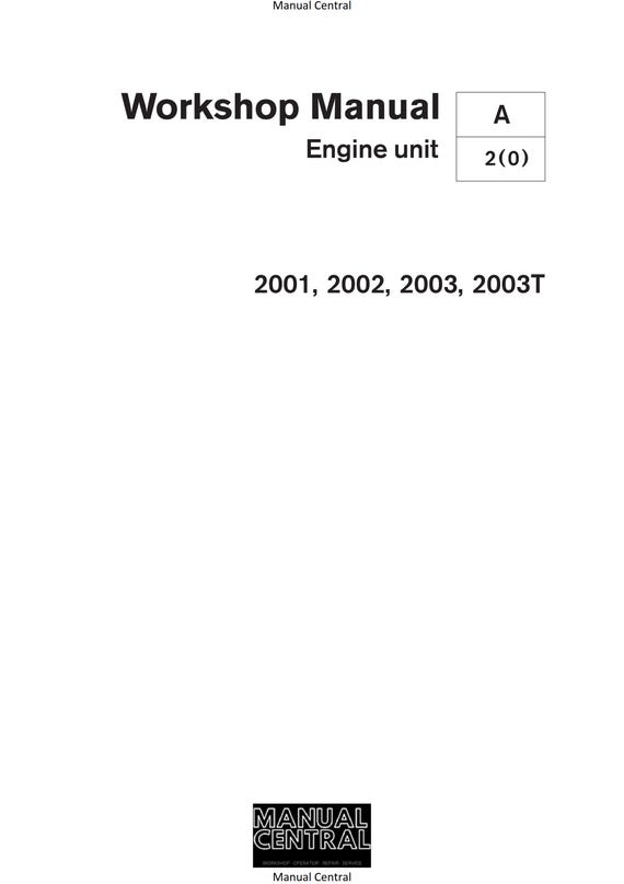 Volvo Penta - Engine Unit - 2001 2002 2003 2003T - Workshop Service Repair Manual - 08-2000 edition