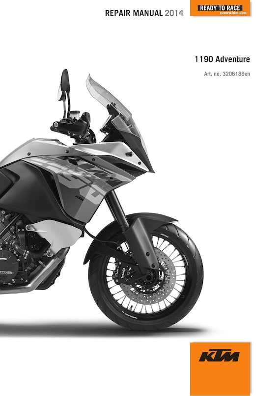 KTM 2014 - 1190 Adventure - Service Workshop Repair Manual