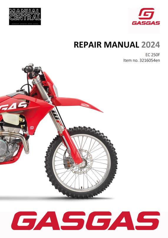 GasGas 2024 - EC 250F - Service Workshop Repair Manual
