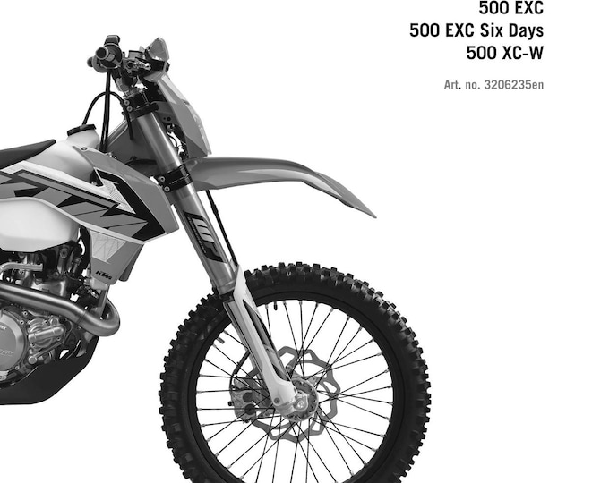 KTM 2016 - 450 500 EXC Six Days Xc-w - Service Workshop Repair Manual
