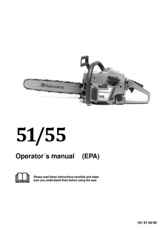 Husqvarna Chainsaw - 51 55 Operator Manual