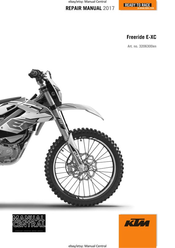 KTM 2017 - Freeride E-XC - Service Workshop Repair Manual