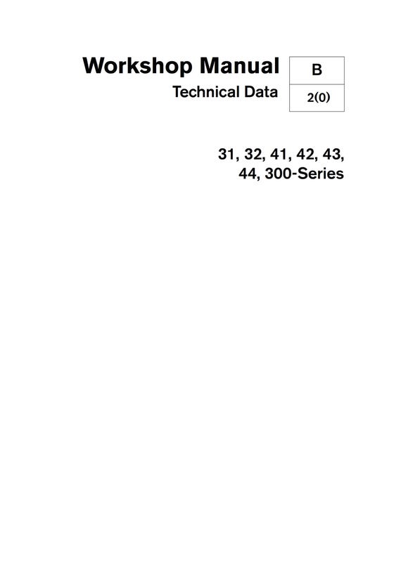 Volvo Penta - Technical Data - 31 32 41 42 43 44 300 Series - Workshop Service Repair Manual