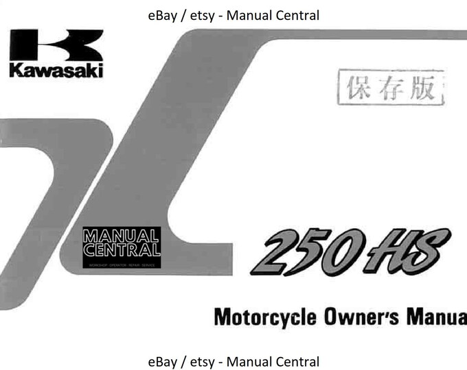 Kawasaki - 250 HS - Owners Manual