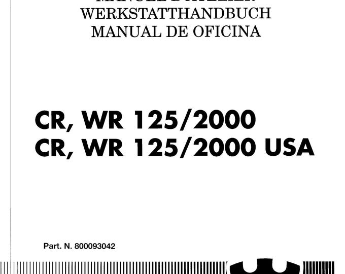 Husqvarna 2000 - CR WR 125 - Workshop Service Repair