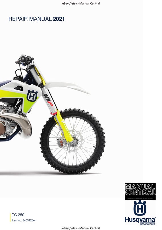 Husqvarna 2021 - TC 250 - Workshop Service Repair Manual
