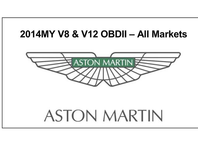 Aston Martin 2014 V8 & V12 OBDII Operation and Description Manual