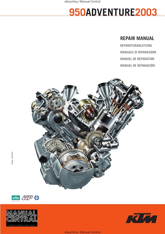 KTM 2003 - 950 Adventure - Engine - Service Workshop Repair Manual
