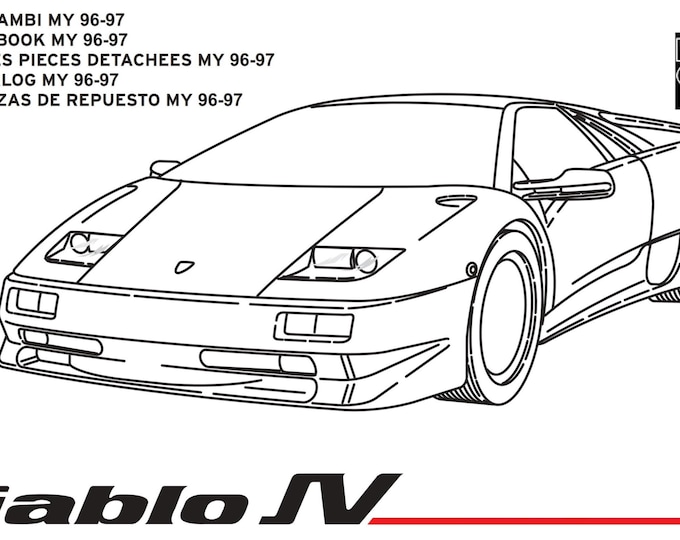 Lamborghini Diablo sv 1996 1997 - parts manual