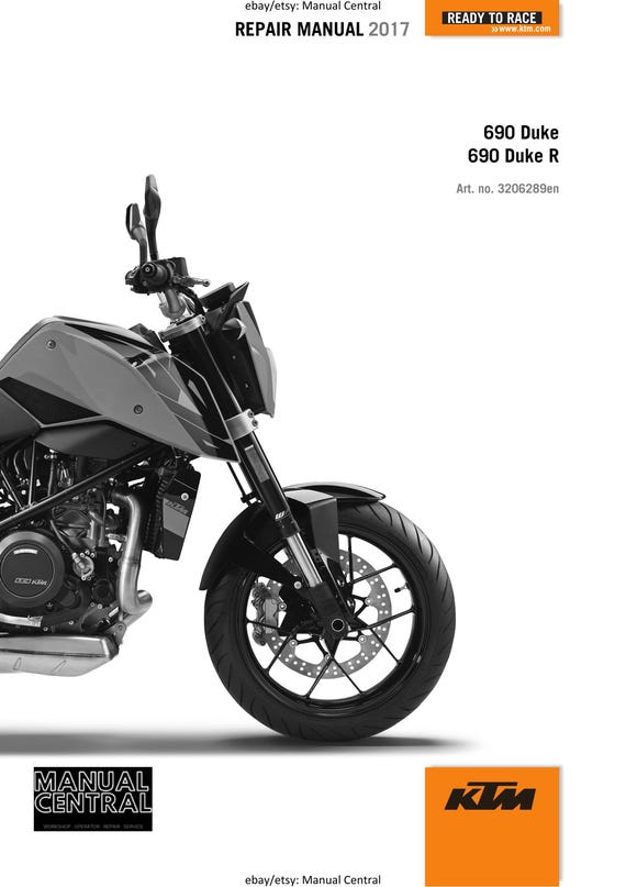 KTM 2017 - 690 Duke R - Service Workshop Repair Manual