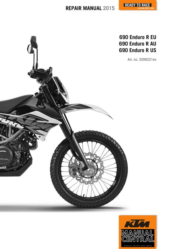 KTM 2015 - 690 Enduro R - Service Workshop Repair Manual