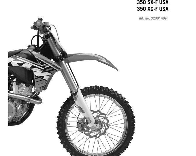 KTM 2012 - 350 SX-F Cairoli Replica Xc-f  - Workshop Service Repair Manual