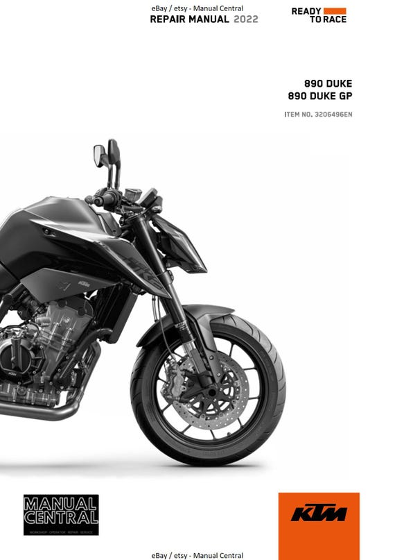KTM 2022 - 890 Duke Gp - Service Workshop Repair Manual