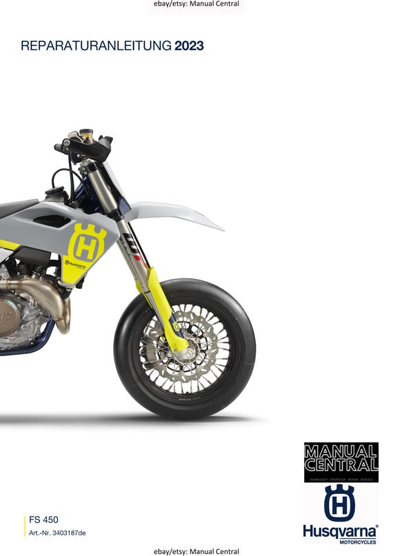 German Language - Husqvarna 2023 - FS 450 - Reparaturanleitung