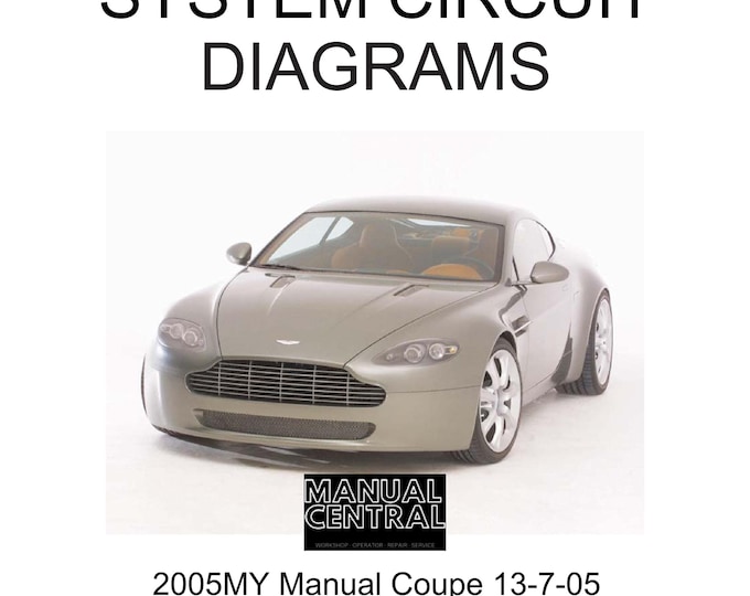 Aston Martin 2005 2006 V8 Vantage - Full set of Wiring Circuit Diagrams
