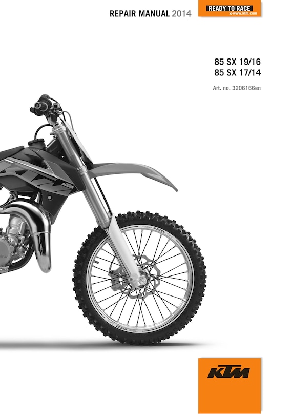 KTM 2014 - 85 SX 19/16 17/14 - Service Workshop Repair Manual