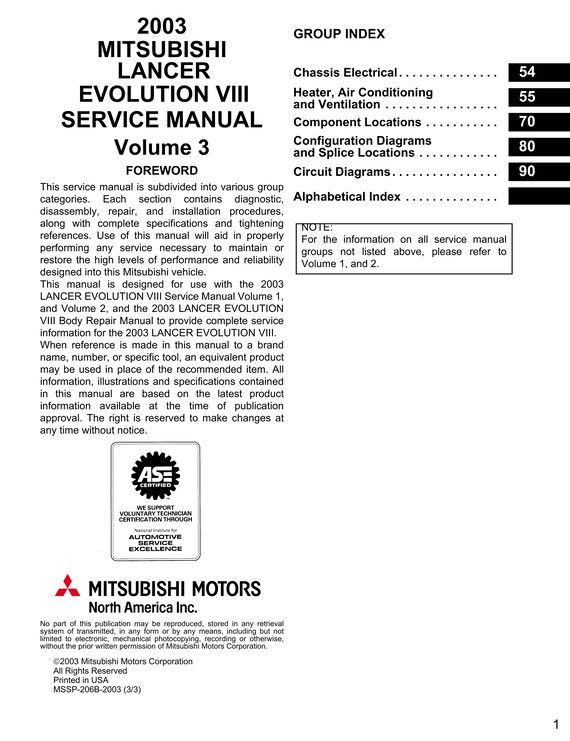 PDF - Mitsubishi Lancer Evolution Evo VIII 8 - Complete