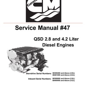 Cummins Mercury Servicehandleiding 47 - QSD 2.8 4.2 dieselmotor -