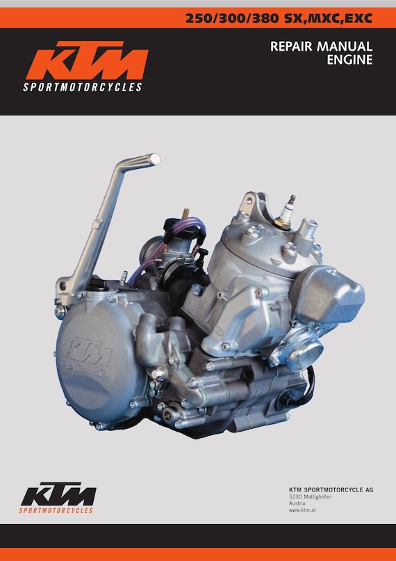 KTM 1999 2000 2001 2002 2003 - 250 300 380 Sx Mxc Exc - Engine - Service Workshop Repair Manual