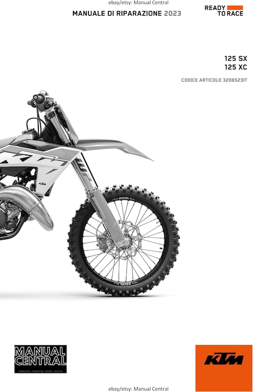 Italian Language - KTM 2023 - 125 Sx Xc - Manuale Di Riparazione