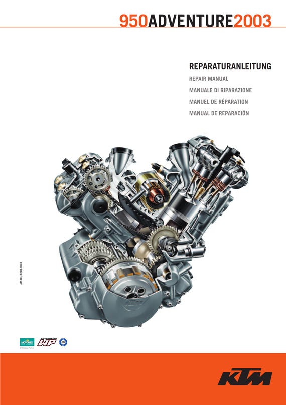 German Language - KTM 2003 -  950 Adventure - Reparaturanleitung - Workshop Service Repair Manual