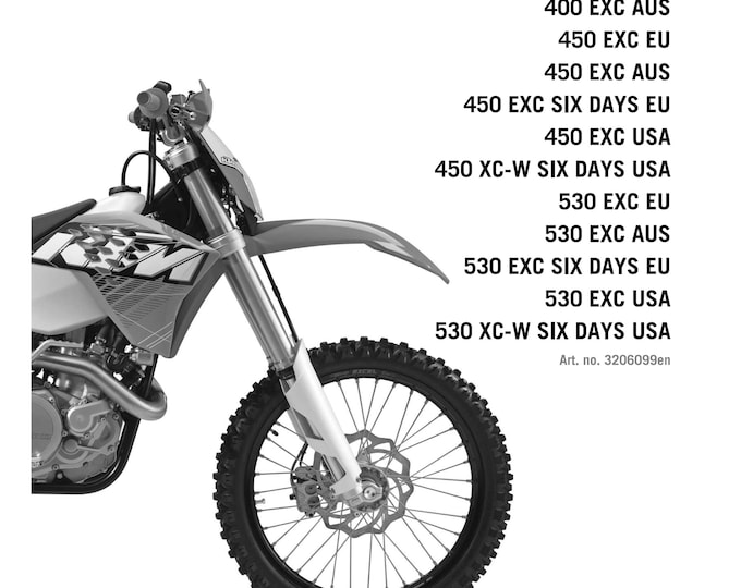 KTM 2011 - 400 450 530 Exc Xc-w Six Days - Service Workshop Repair Manual