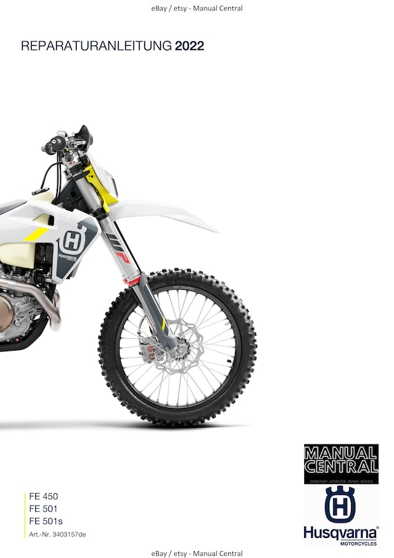 German Language - Husqvarna 2022 - FE 450 501 501s - Reparaturanleitung