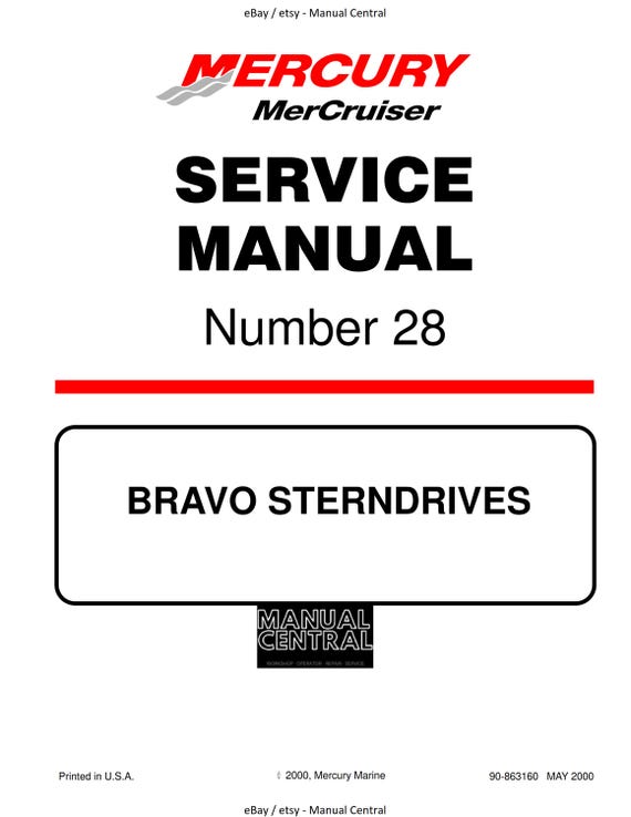 Mercury Mercruiser Service Manual 28 - Bravo Sterndrives