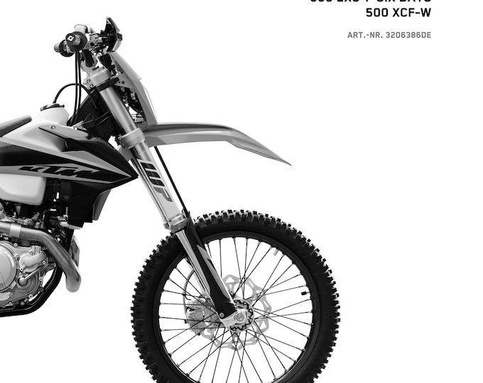 German Language - KTM 2020 - 450 500 Exc-f Six Days Xcf-w - Reparaturanleitung - Service Workshop Repair Manual