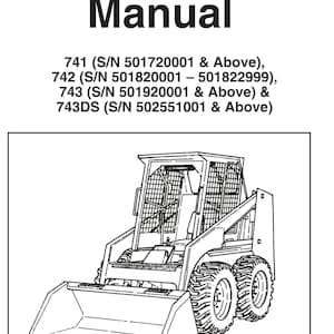 Bobcat - 741 742 743 743DS - Service Workshop Repair Manual