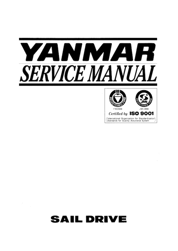 Yanmar Sail Drive Unit - SD20 SD30 SD31 - Service Workshop Repair Manual