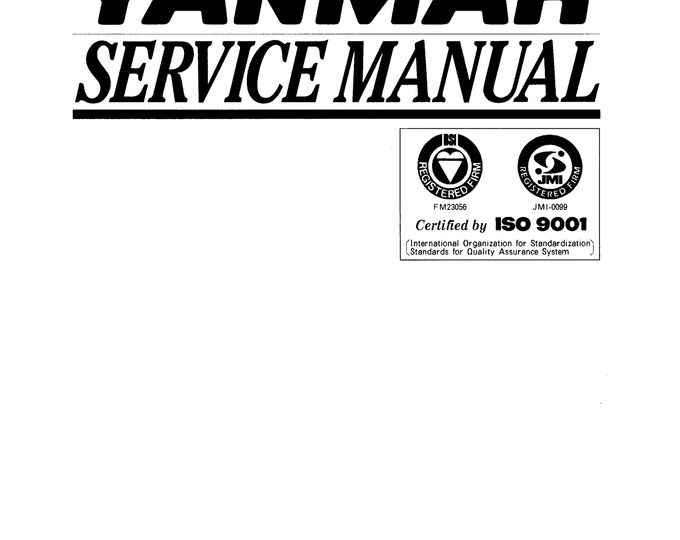Yanmar Sail Drive Unit - SD20 SD30 SD31 - Service Workshop Repair Manual