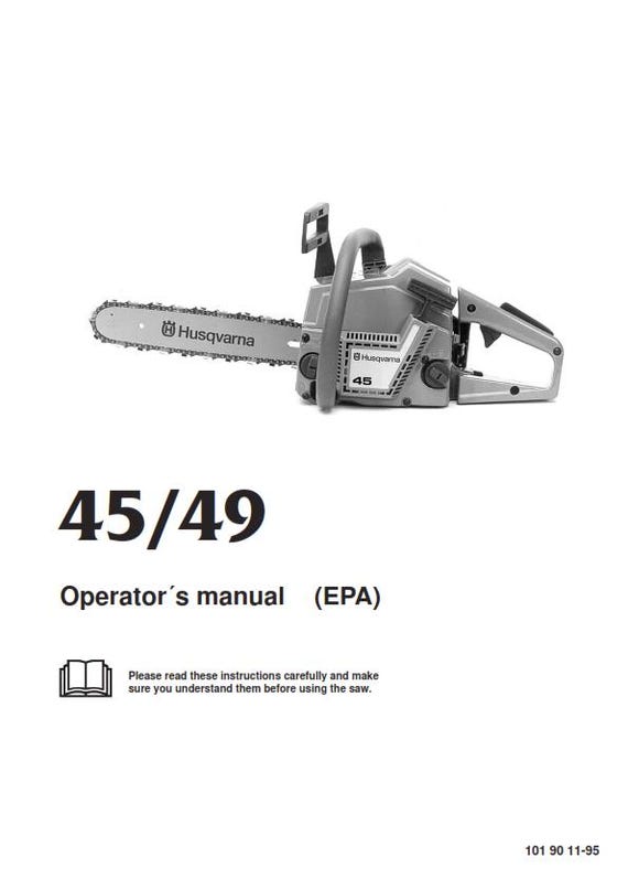 Husqvarna Chainsaw - 45 49 Operator Manual