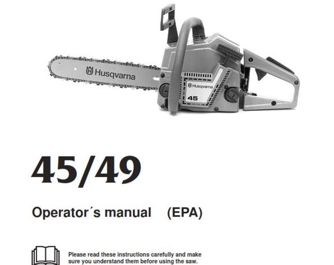Husqvarna Chainsaw - 45 49 Operator Manual