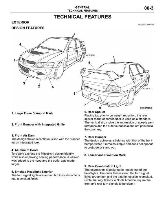 Mitsubishi Lancer Evolution VIII 整備解説書 Mitsubishi Lancer Evolution VIII 整備解説書