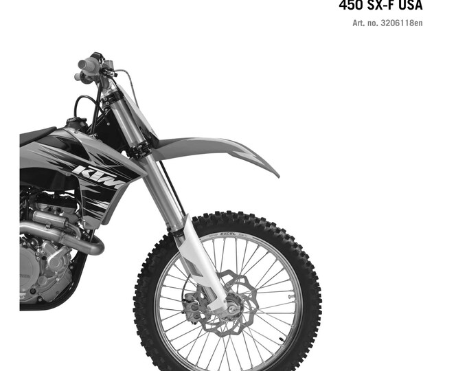 KTM 2011 - 450 Sx-f - Service Workshop Repair Manual